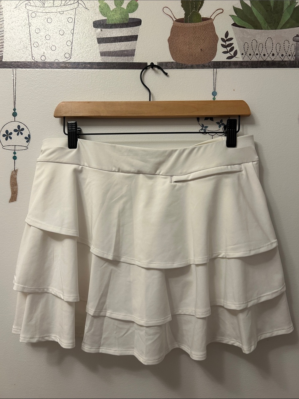 adidas White Tennis Skirt with Built-In Shorts
